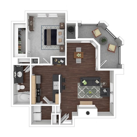 bedroom floor plan an in 1 bed 1 bath, opens a dialog